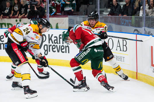 Luleås Johan Harju och Oscar Engsund mot Frölundas