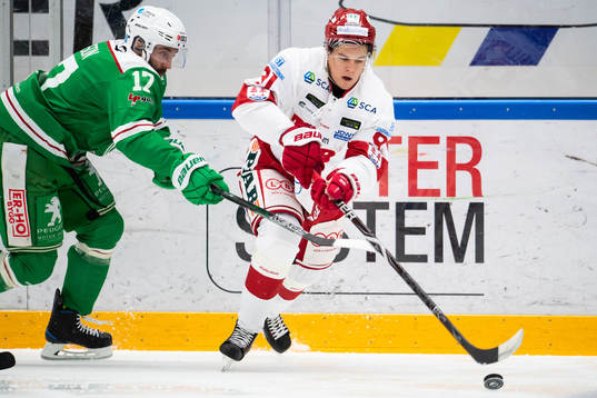 Timrås Filip Hållander och Rögles Taylor Matson