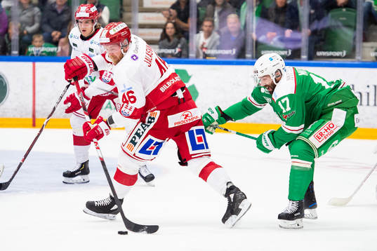 Timrås Janne Jalasvaara och Rögles Taylor Matson