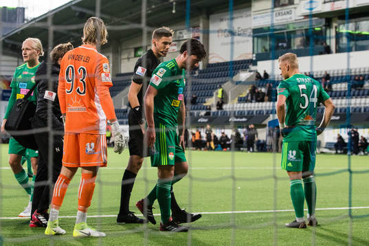 Dalkurds Robin Tranberg med en befarad skada
