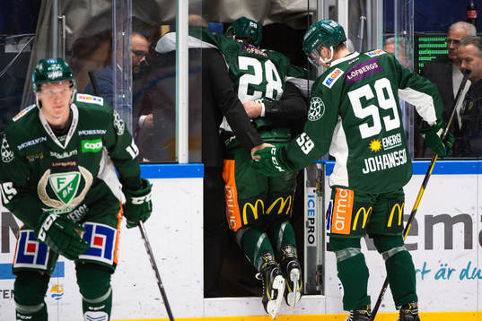 Färjestads Fabian Zetterlund lämnar isen
