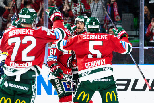 Frölundas Joel Lundqvist jublar
