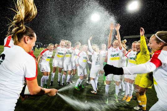 Borgebys spelare jublar