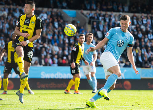 Hammarbys Nikola Djurdjic och Malmö FFs Marcus Antonsson