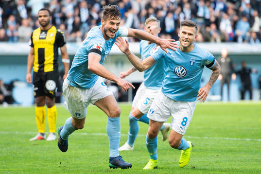 Malmö FFs Markus Rosenberg och Arnór Ingvi Traustason