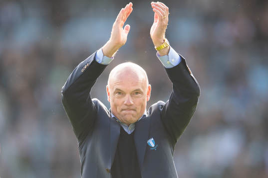 Malmö FFs tränare Uwe Rösler  jublar