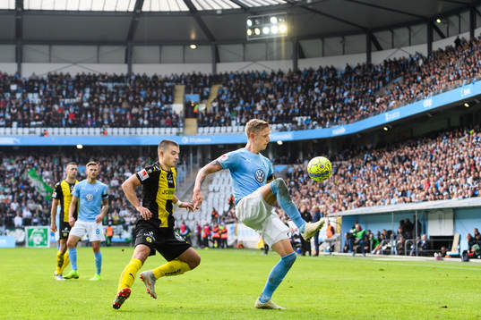 Hammarbys Vladimir Rodic och Malmö FFs Sören Rieks