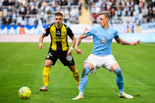 Malmö FFs Sören Rieks och Hammarbys Vladimir Rodic
