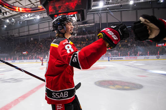 Luleås Noel Gunler jublar