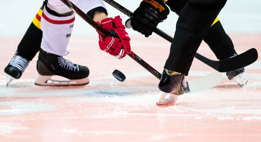 En puck med shl logga på en tekning