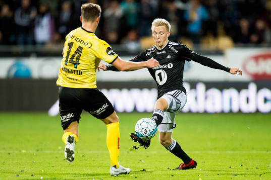 Fredrik Krogstad of Lillestrøm and Birger Meling of