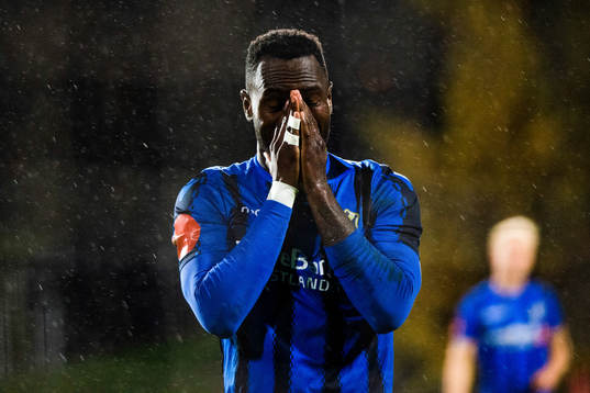 Franck Boli of Stabæk looks dejected