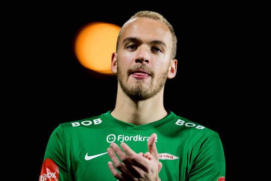 Goalkeeper Markus Pettersen of Brann celebrates