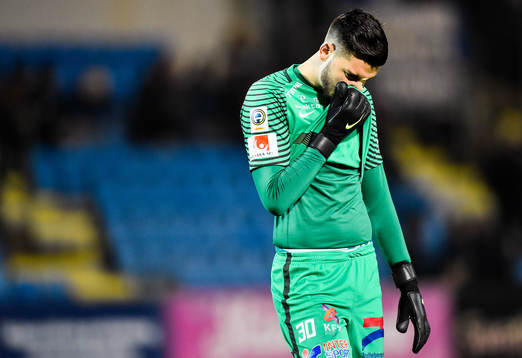 Trelleborgs målvakt Marko Johansson deppar