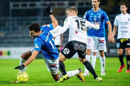 Trelleborgs Deniz Hümmet mot Sirius Sam Lundholm