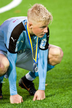 Malmös Melker Widell deppar med sin silvermedalj