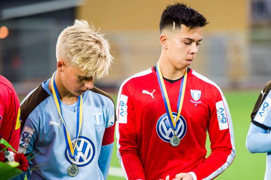 Malmös Melker Widell och Tobias Inmoonnoi Wahl deppar med