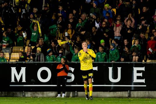 Simen Kind Mikalsen of Lillestrøm looks dejected