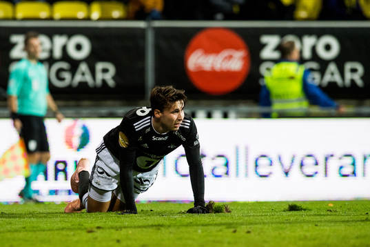 Anders Trondsen of Rosenborg looks dejected