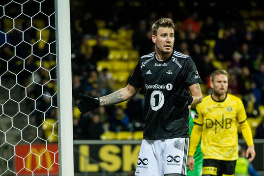 Nicklas Bendtner of Rosenborg reacts