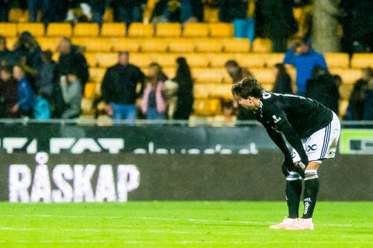Anders Trondsen of Rosenborg looks dejected