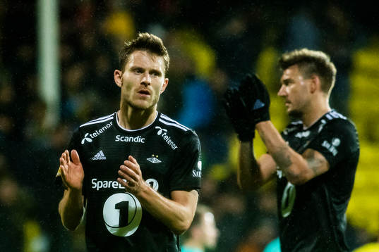 Matthías Vilhjálmsson of Rosenborg looks dejected
