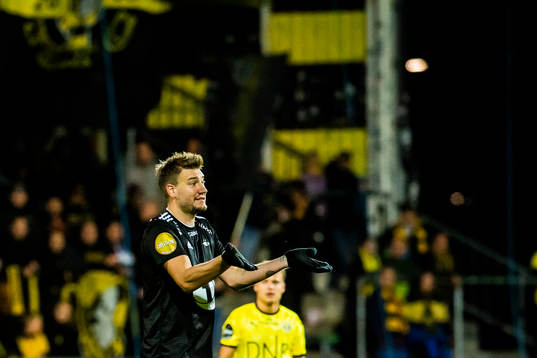 Nicklas Bendtner of Rosenborg reacts
