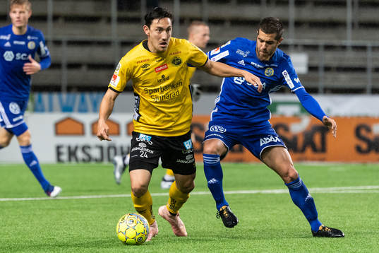 Elfsborgs Stefan Ishizaki och Sundsvalls Juan Jose