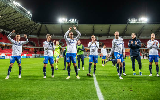 Norrköpingspelarna jublar