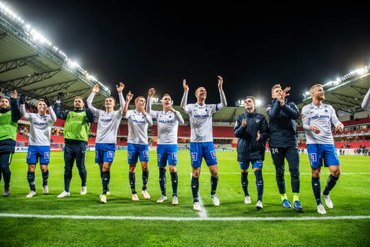 Norrköpingspelarna jublar