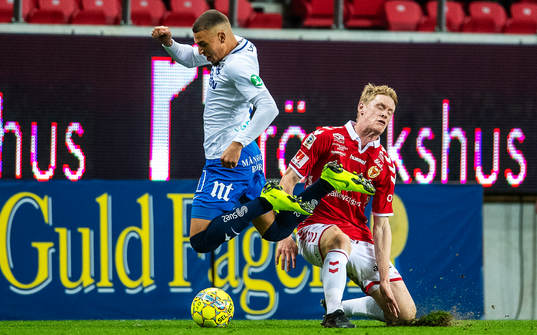 Kalmars Rasmus Elm och Norrköpings Jordan Larsson