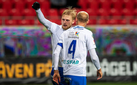 Norrköpings Kalle Holmberg jublar