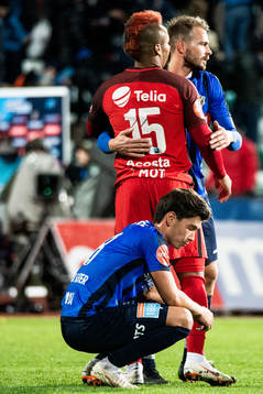 John Hou Sæter of Stabæk looks dejected