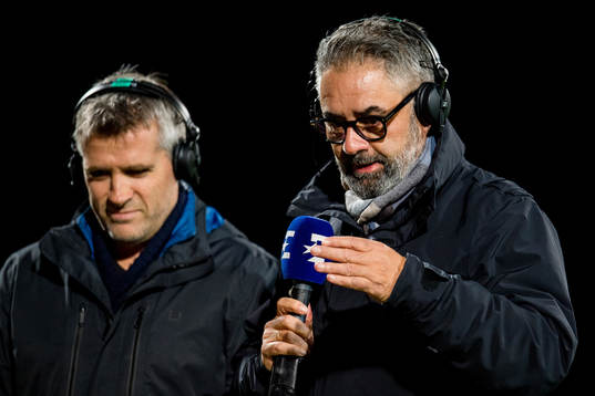Kenneth Fredheim, commentator of Eurosport, and Tor Ole