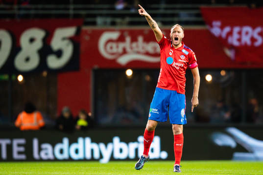 Helsingborgs Andreas Granqvist reagerar