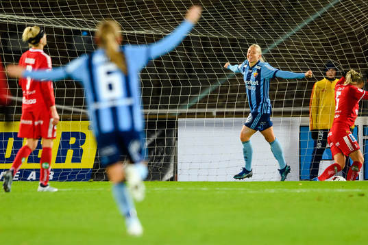 Djurgårdens Julia Spetsmark  jublar