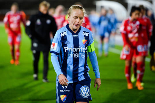 Djurgårdens Mia Jalkerud deppar