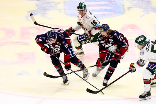 Linköpings James Wright, Adam Brodecki och Frölundas