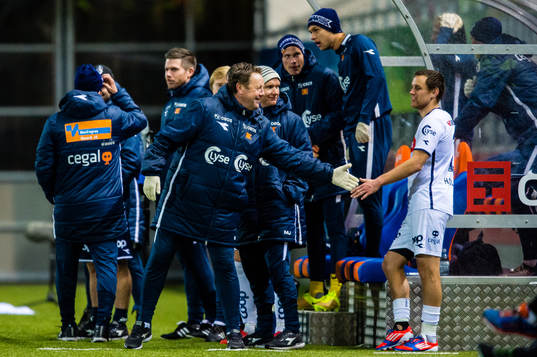 Bjarne Berntsen, head coach of Viking,  and Tommy Høiland