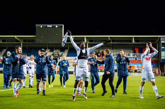 Usman Sani Sale Hassan celebrates