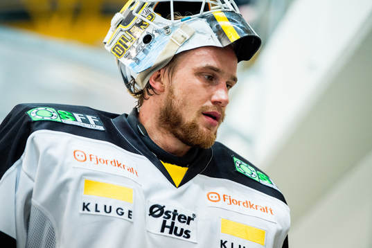 Goaltender Henrik Holm of Stavanger Oilers