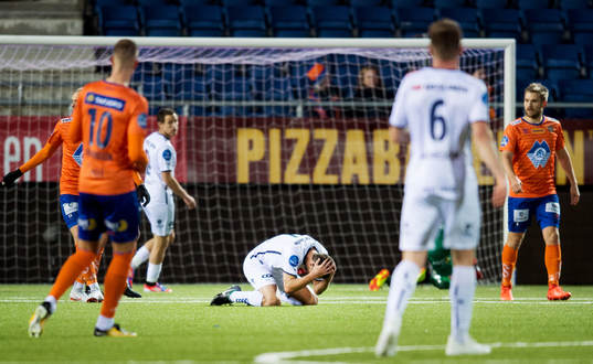 Steffen Ernemann of Viking reacts