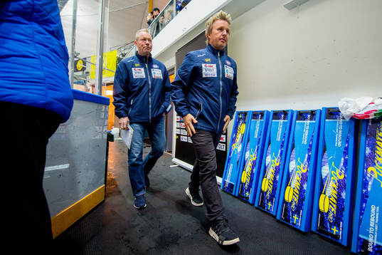 Roy Johansen, head coach of Vålerenga, and Espen Knutsen,