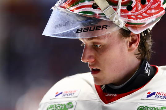 Frölundas målvakt Johan Mattsson strax innan