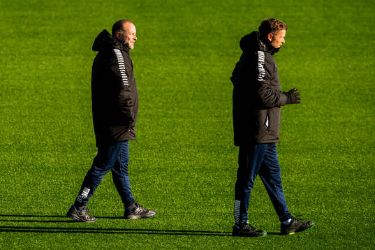 Geir Bakke, head coach of Sarpsborg 08, and Tom Freddy