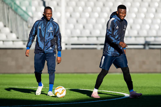 Sulayman Bojang and Muhammed Usman Edu of Sarpsborg 08