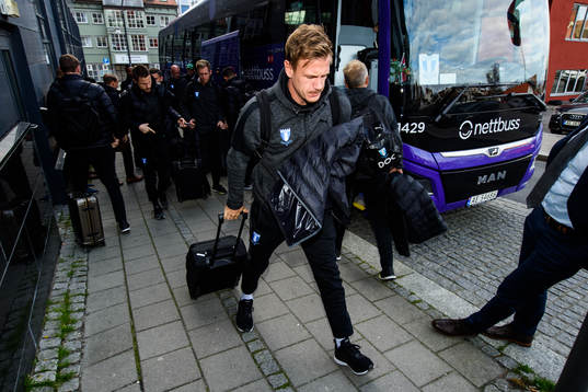 Goalkeeper Johan Dahlin of Malmö FF arrives at the hotel