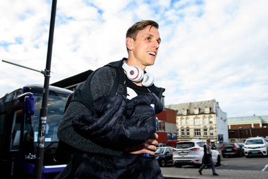 Sören Rieks of Malmö FF arrives at the hotel
