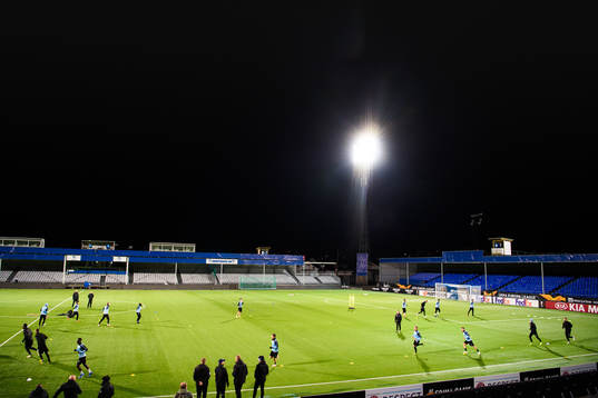 Players of Malmö FF at Sarpsborg stadion