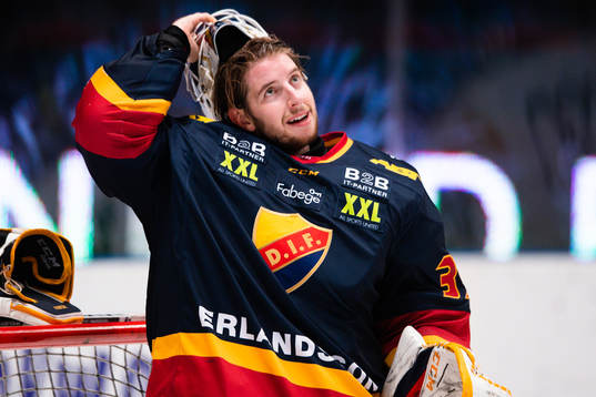 Djurgårdens målvakt Adam Reideborn deppar